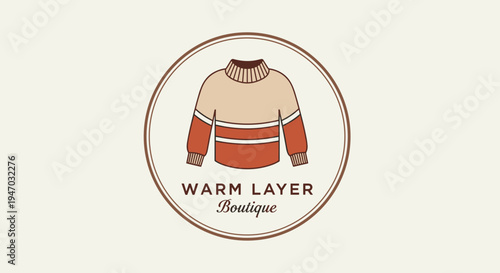Colorful striped sweater logo design.