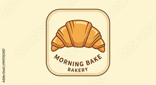 Croissant pastry bakery logo design 9.