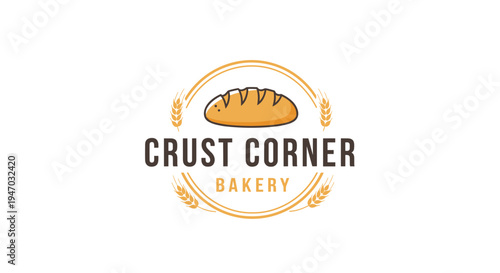 Crust Corner Bakery Logo Design.