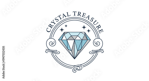 Crystal treasure diamond logo symbol.