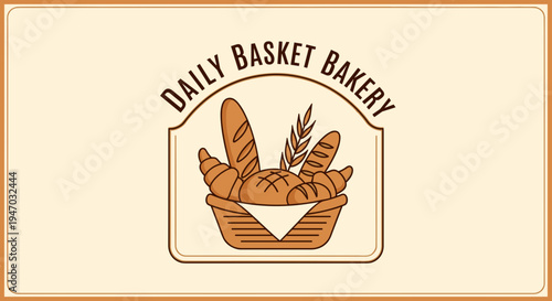 Daily basket bakery fresh bread logo 1.