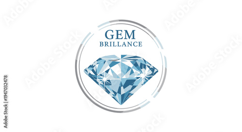 Diamond Gemstone Jewelry Logo Design.