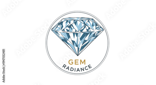 Diamond Gemstone Radiance Jewelry Logo.