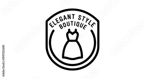 Elegant dress boutique logo design 1.