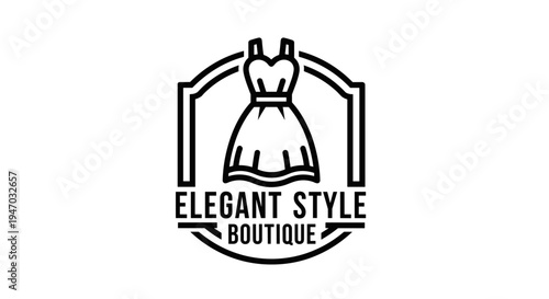 Elegant dress boutique logo design 2.