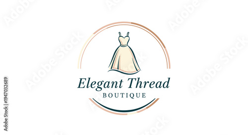 Elegant dress boutique fashion logo design 1.
