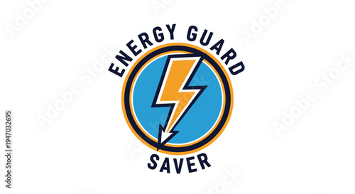 Energy saver lightning bolt logo symbol.