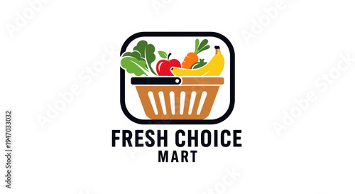 Fresh Choice Mart Grocery Logo Design.