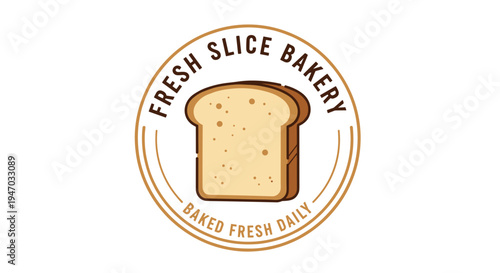 Fresh slice of bread logo design.