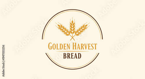 Golden Harvest Bread Logo Design 1.