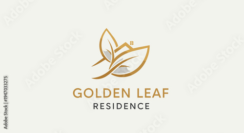 Golden Leaf Residence Logo Design.