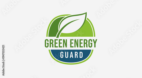 Green energy guard eco friendly logo.