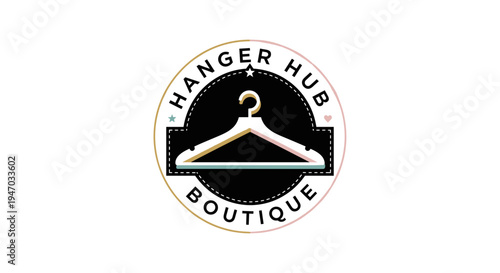 Hanger Hub Boutique clothing store logo 1.