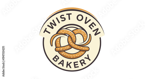 Pretzel logo for bakery business.