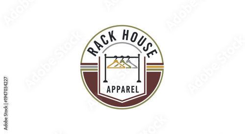 Rack House Apparel Clothing Logo Design.