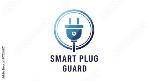 Smart plug with prongs and circle.