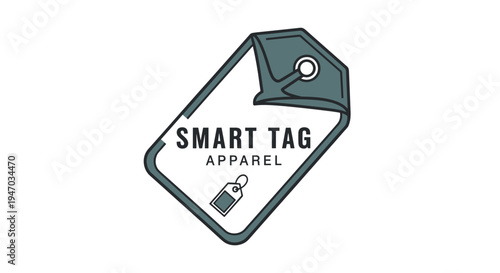 Smart tag apparel clothing label.