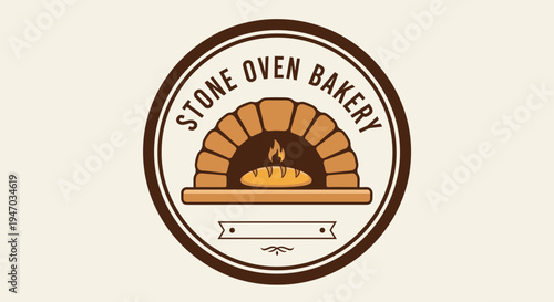 Stone oven bakery logo emblem 1.