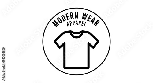 T shirt logo modern apparel design.
