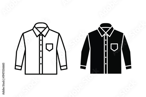 Long Sleeve Button Down Dress Shirt Apparel Icon
