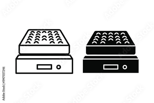 Tableau sur toile Tray of Samples Icon - Laboratory, Testing, and Science