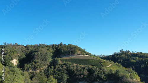 Barbaresco village and Langhe vineyards in Piedmont, Italy