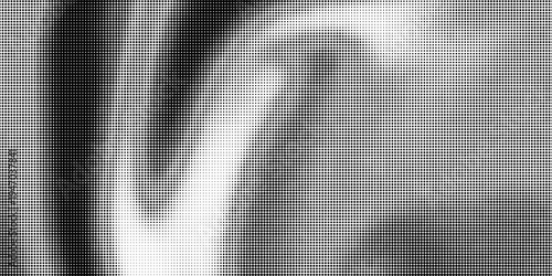 Grunge halftone gradient background. Faded grit noise texture. White and black sand wallpaper. Retro pixelated backdrop. Anime or manga style comic overlay. Vector graphic design textured template