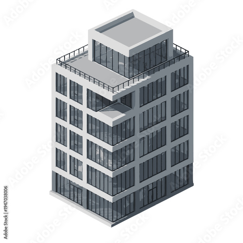 Modern multi-story office building design.