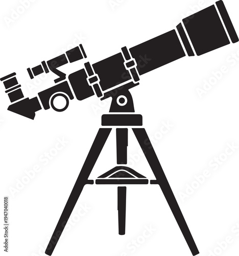 Vector telescope icon on white background
