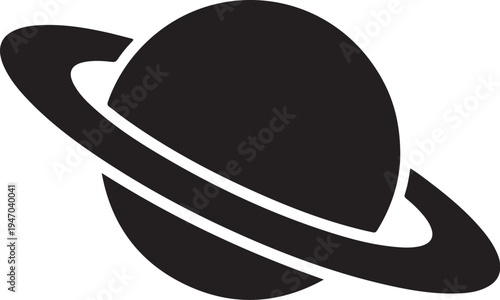 Saturn planet icon vector