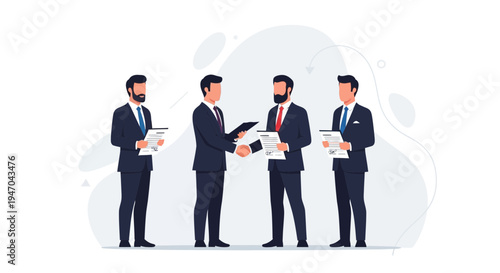 Businessmen shaking hands and signing contract, successful deal, teamwork, partnership