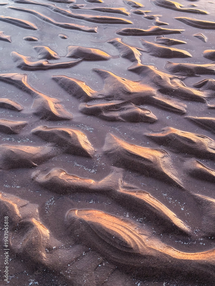 Fototapeta premium Close up structure on the beach at Blackpool, UK.