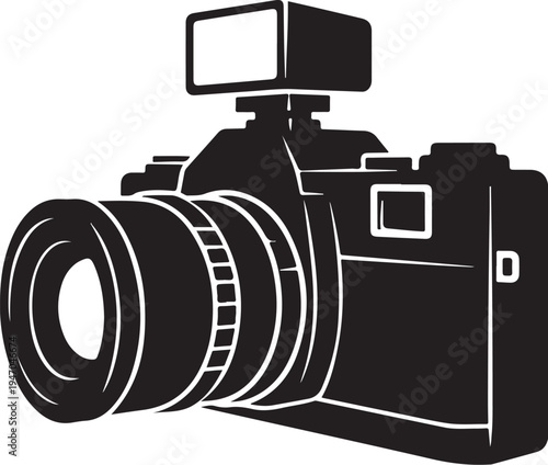 Vector DSLR camera icon