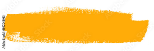 Bild auf Leinwand Yellow paint brush stroke png with transparent background, bright artistic brush