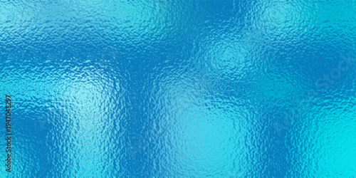 Vector blue foil texture background. Abstract gradient bright and shiny light reflection rough texture surface. Vector illustration for background, backdrop, web, wallpaper, print and design artwork.
