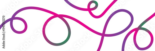 Abstract Rainbow Gradient Curved Lines Collection – Modern Wave Line Elements