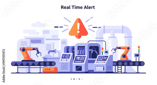 Real-time Alert in Automated Smart Factory: Robotic Arms, Industrial Machinery, and Production Line Monitoring for Error and Warning Detection