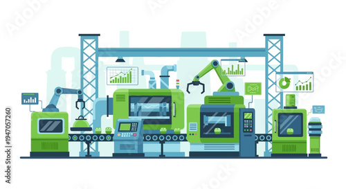 Industry 4.0 Smart Factory: Robotic Automation and Data Monitoring on Modern Production Line