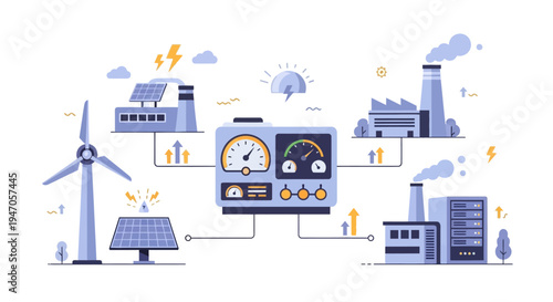 Smart Energy Grid Management: Integrating Renewable Power (Solar, Wind) with Conventional Sources for Efficient Distribution & Control
