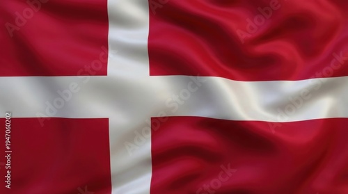 Free Download Waving denmark flag close-up, danish national banner flutters in the wind, texture background concept - GFXLoad