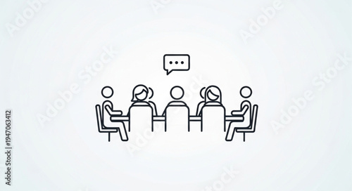 Business Meeting Discussion Collaboration Teamwork Communication Conference.