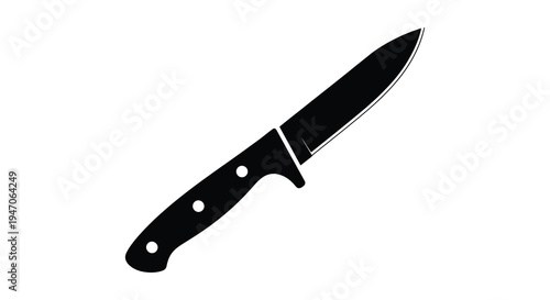 A stark black silhouette of a folding pocketknife with a visible blade and handle detailing silhouette high quality