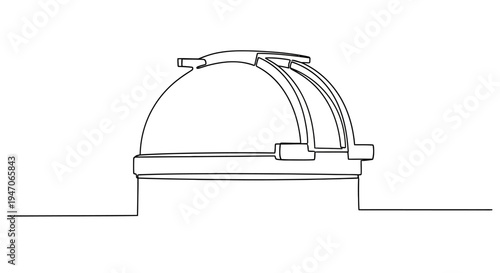 Observatory Dome Silhouette, Astronomical Research Building