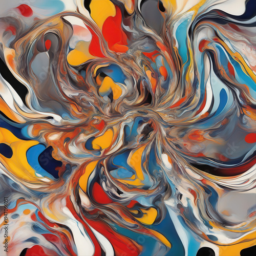 Vividly Hued Abstract