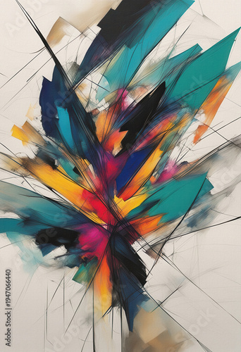 Vividly Hued Abstract