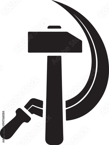 Hammer and Sickle Symbol of Communism and Socialism.