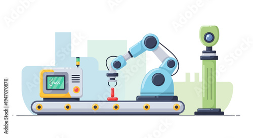 Robotic Arm Quality Control on Conveyor Belt: Automated Inspection in Smart Manufacturing Process