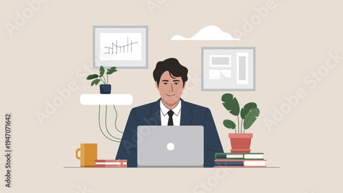 businessman with laptop