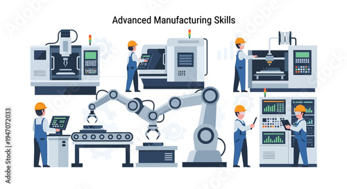 Advanced Manufacturing Skills: Robotics, CNC Machining & Smart Factory Automation