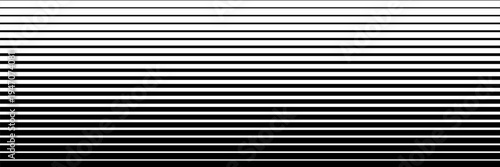 Black straight parallel lines of different thickness in row pattern. Halftone background from stripes for design. Vector Illustration isolated on transparent